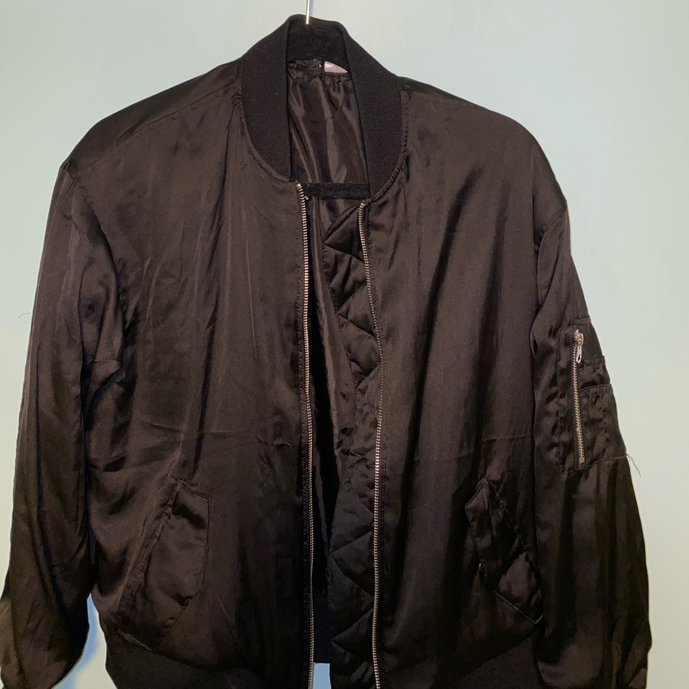 Black bomber jacket!